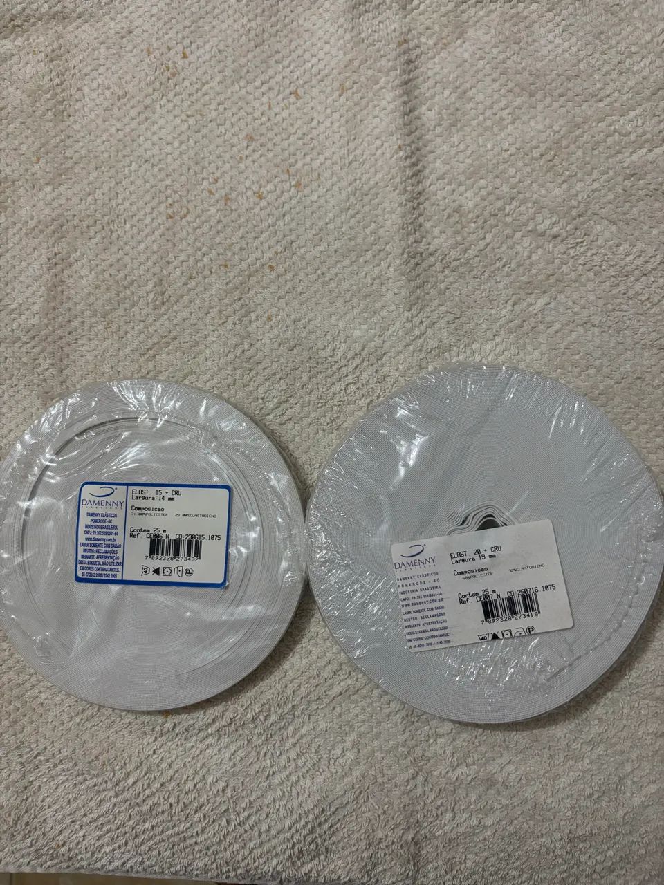 Elásticos novos de 1,50 e 2 cm de largura com 25 metros cada rolo - Foto 2