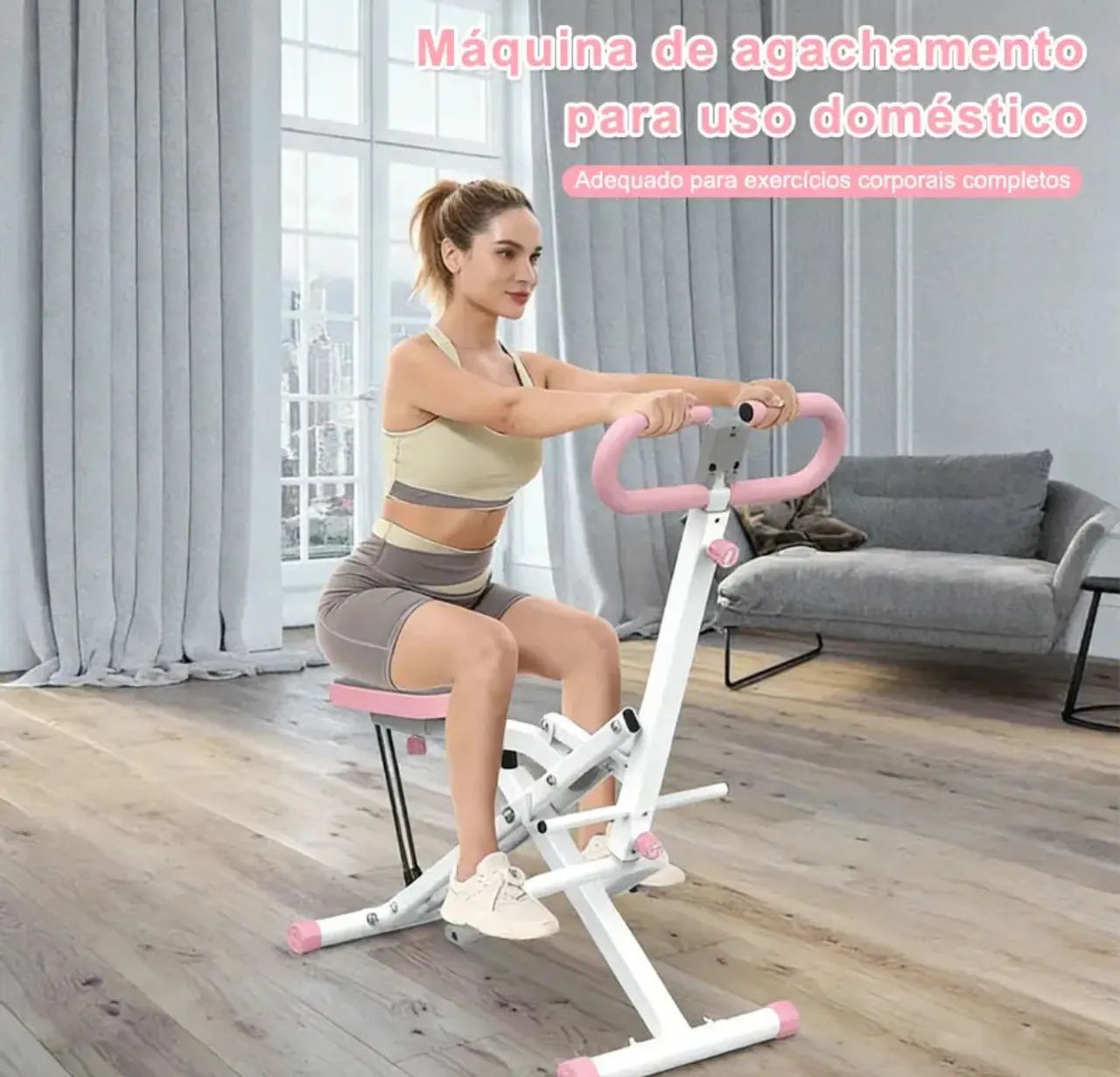 Máquina dobrável de agachamento, braço e etc - Foto 4