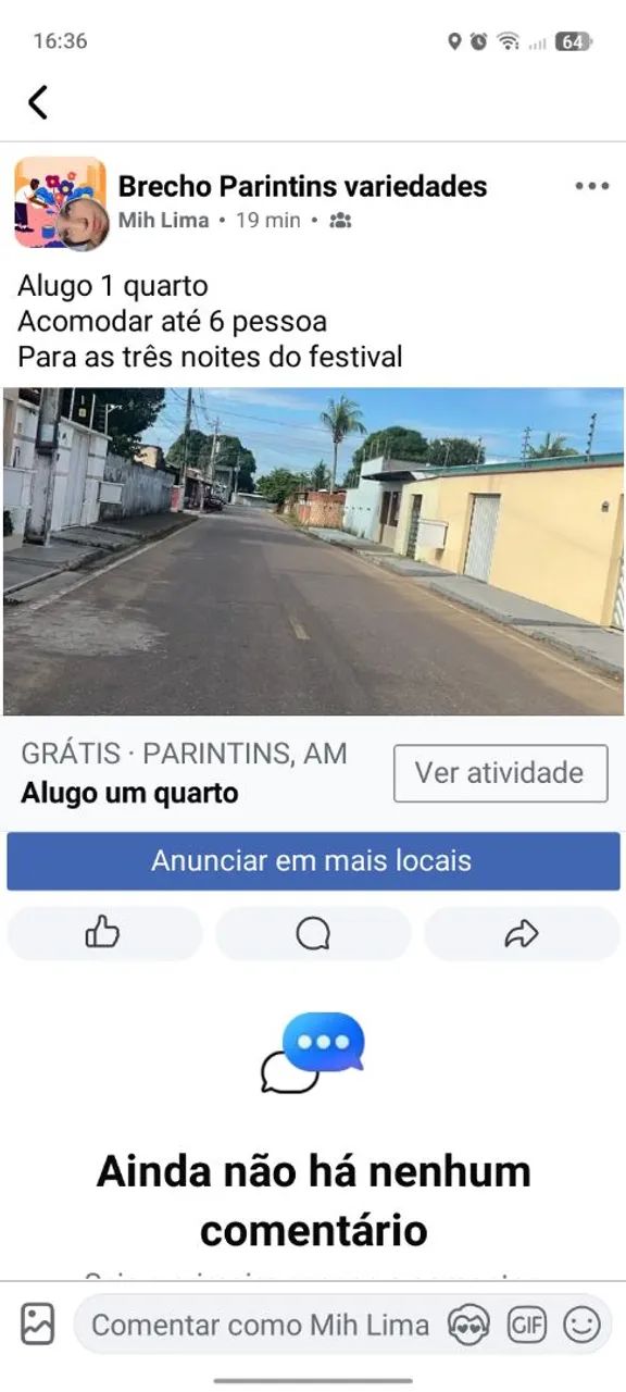 Quarto pra alugar 
