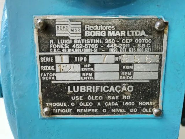 Redutor de velocidade BorgMar 1:20 usado - Foto 3