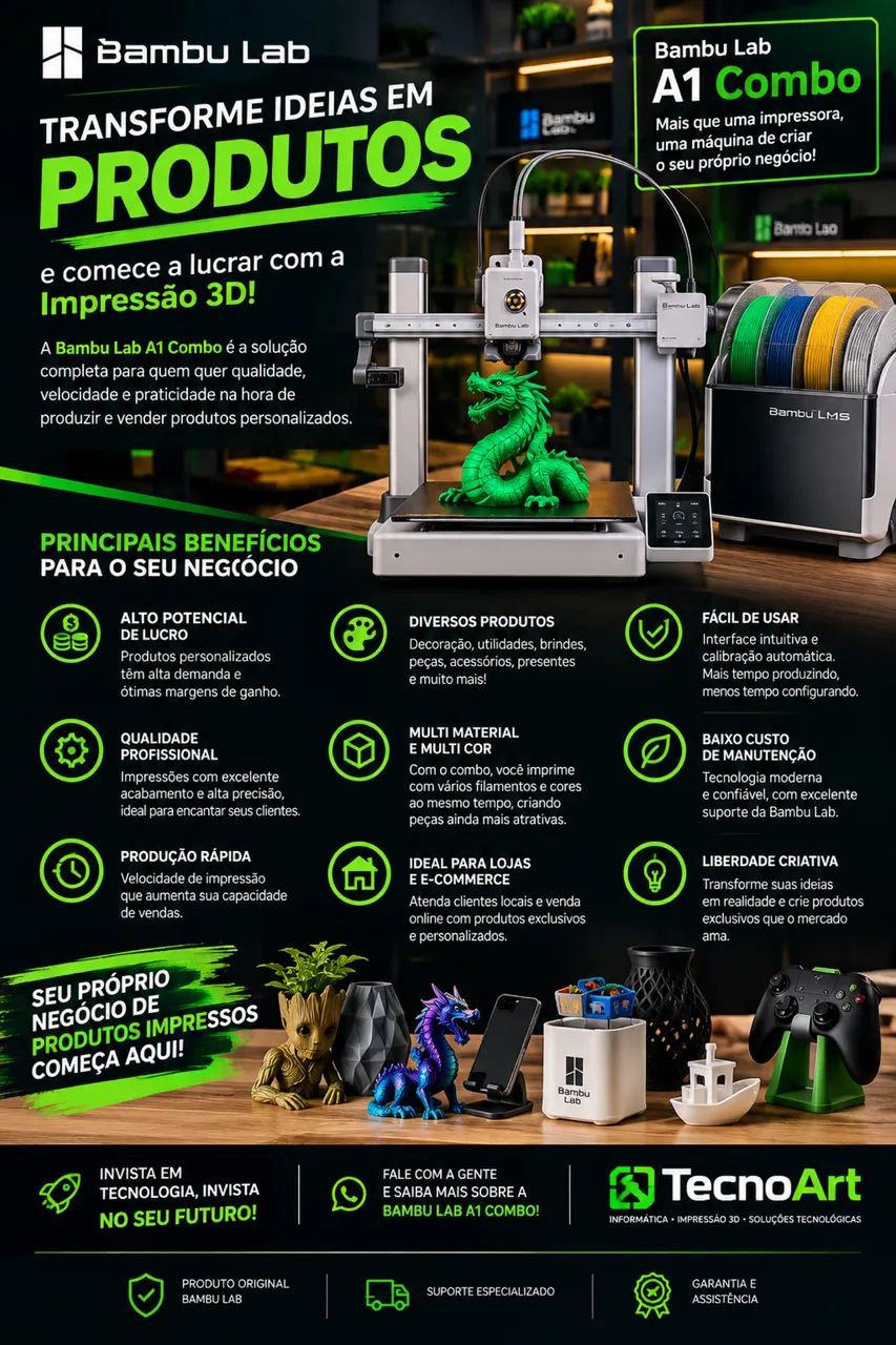 Impressora 3D bambu lab A1 combo - Foto 4