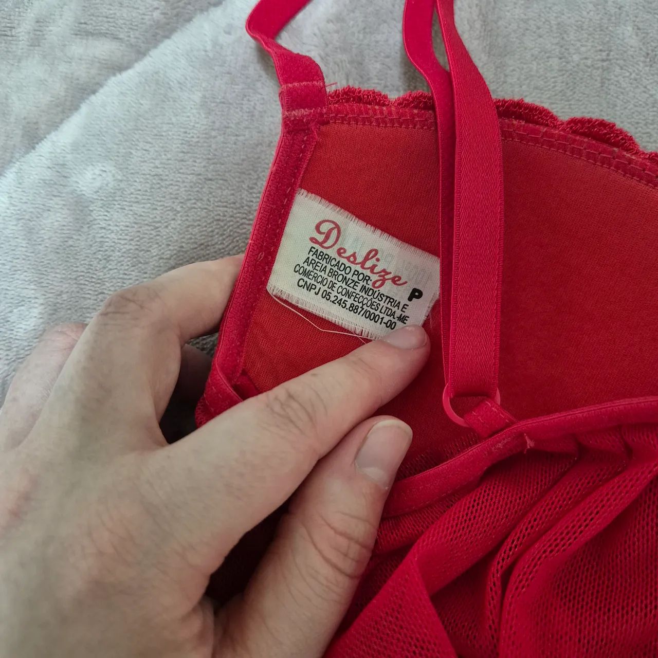 Lingerie Camisola Vermelha P - Foto 4