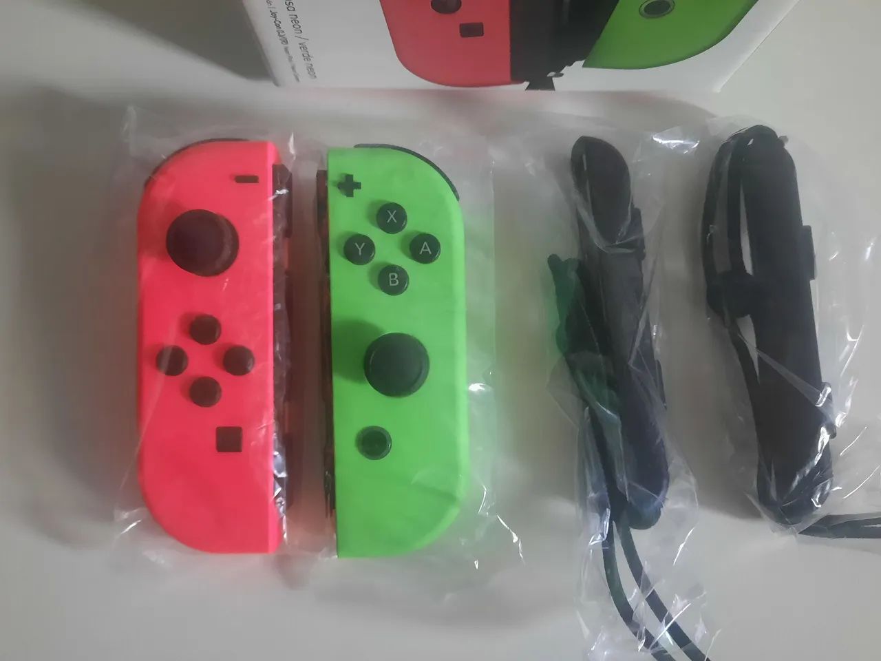 Controle Nintendo Switch, Joy-Con, verde e rosa original  - Foto 2