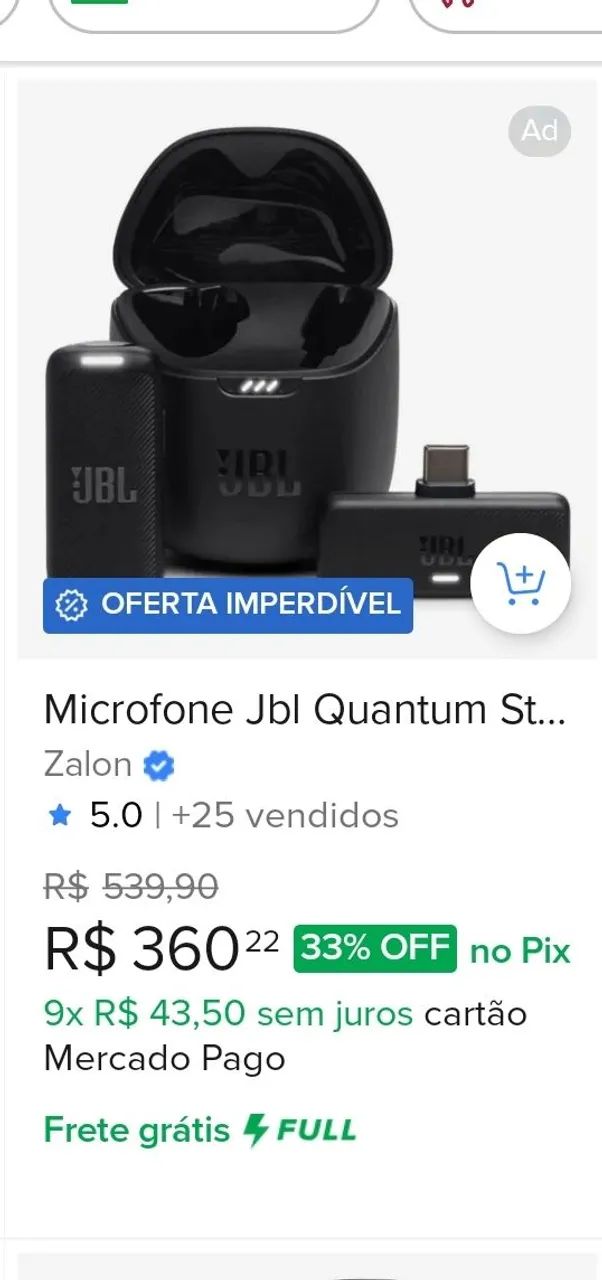 Microfone sem fio JBL  - Foto 5