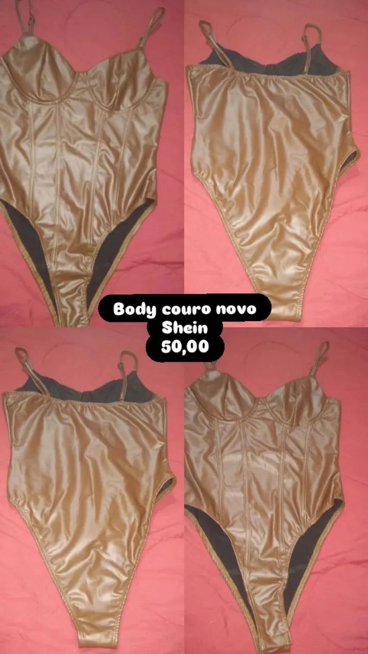 Body couro - Shein 