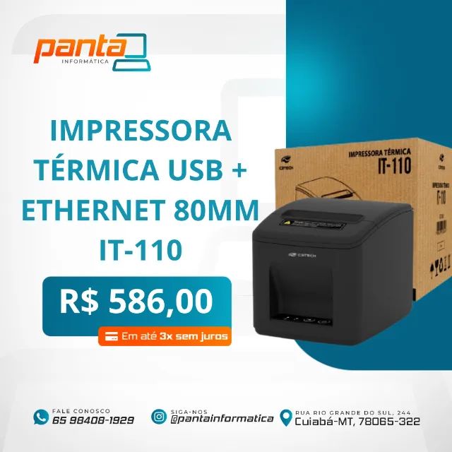 Impressora Térmica Para Recibo Cupom IT-110
