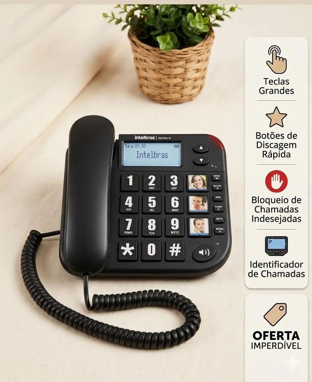 Aparelho telefônico Intelbras 