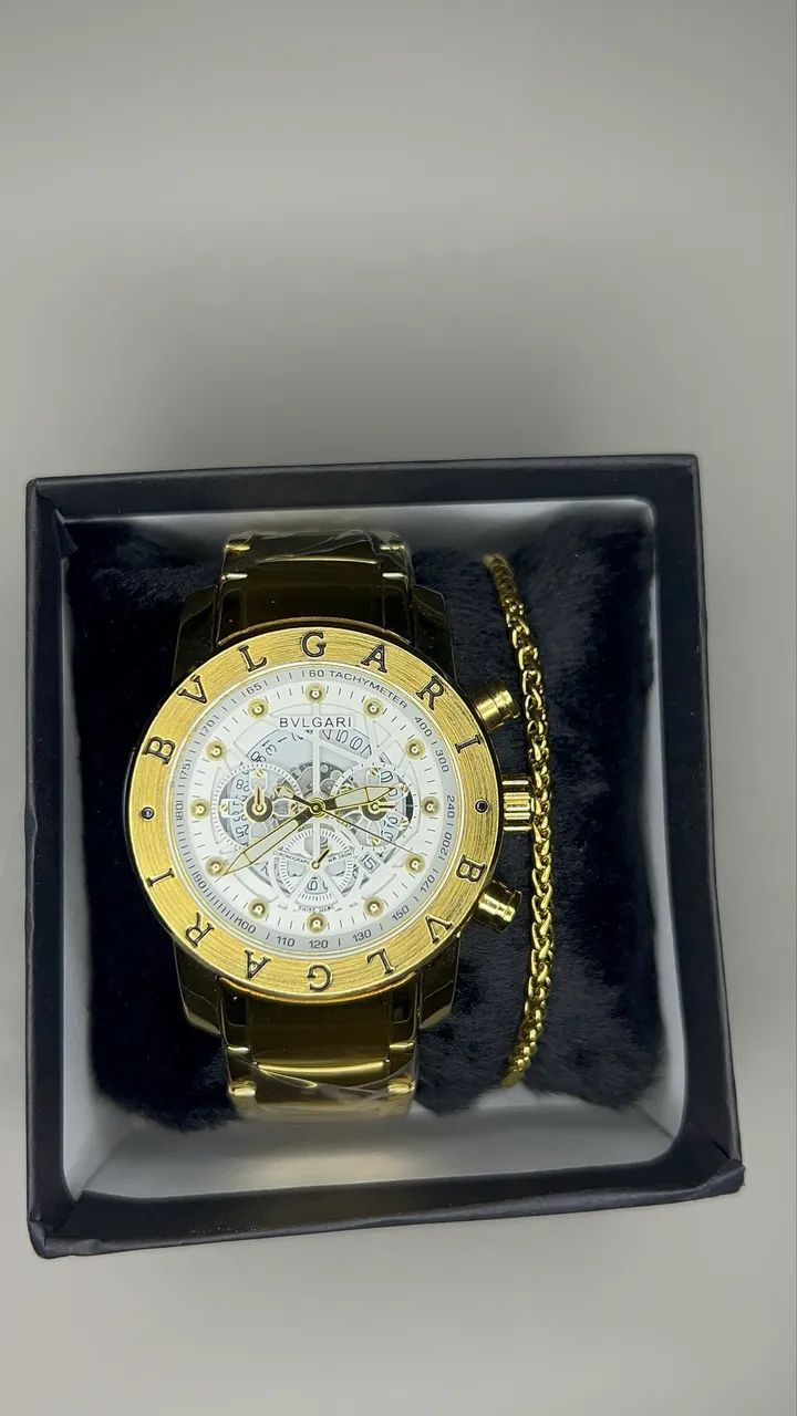 RELÓGIO BVLGARI + PULSEIRA - Foto 2