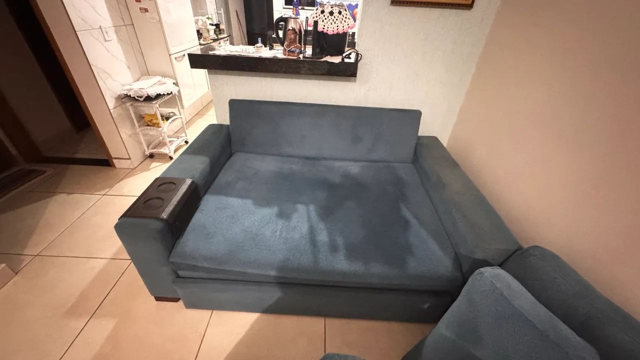 Sofá cama Azul - Foto 2
