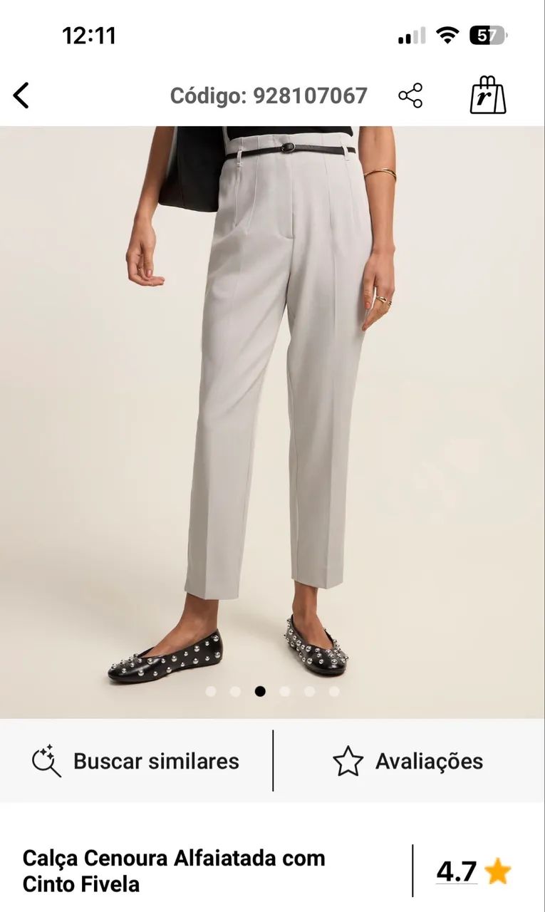 Calça cenoura cinza  - Foto 3