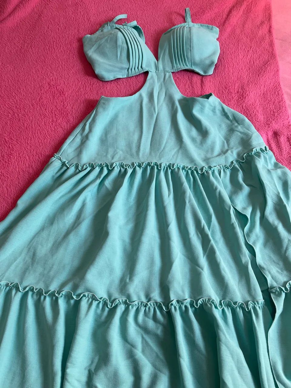 Vestido de sereia azul piscina  - Foto 3