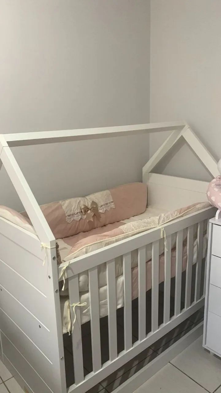 Berço e cama infantil 2 em 1