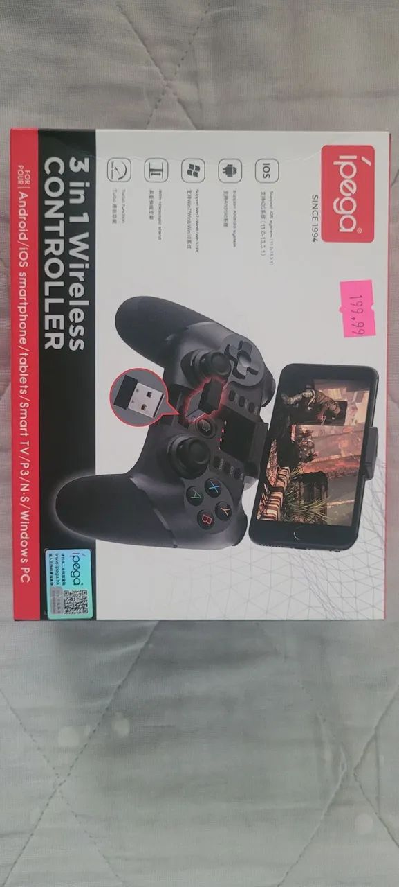 Controle ípega sem fio com suporte para console e celular  - Foto 2