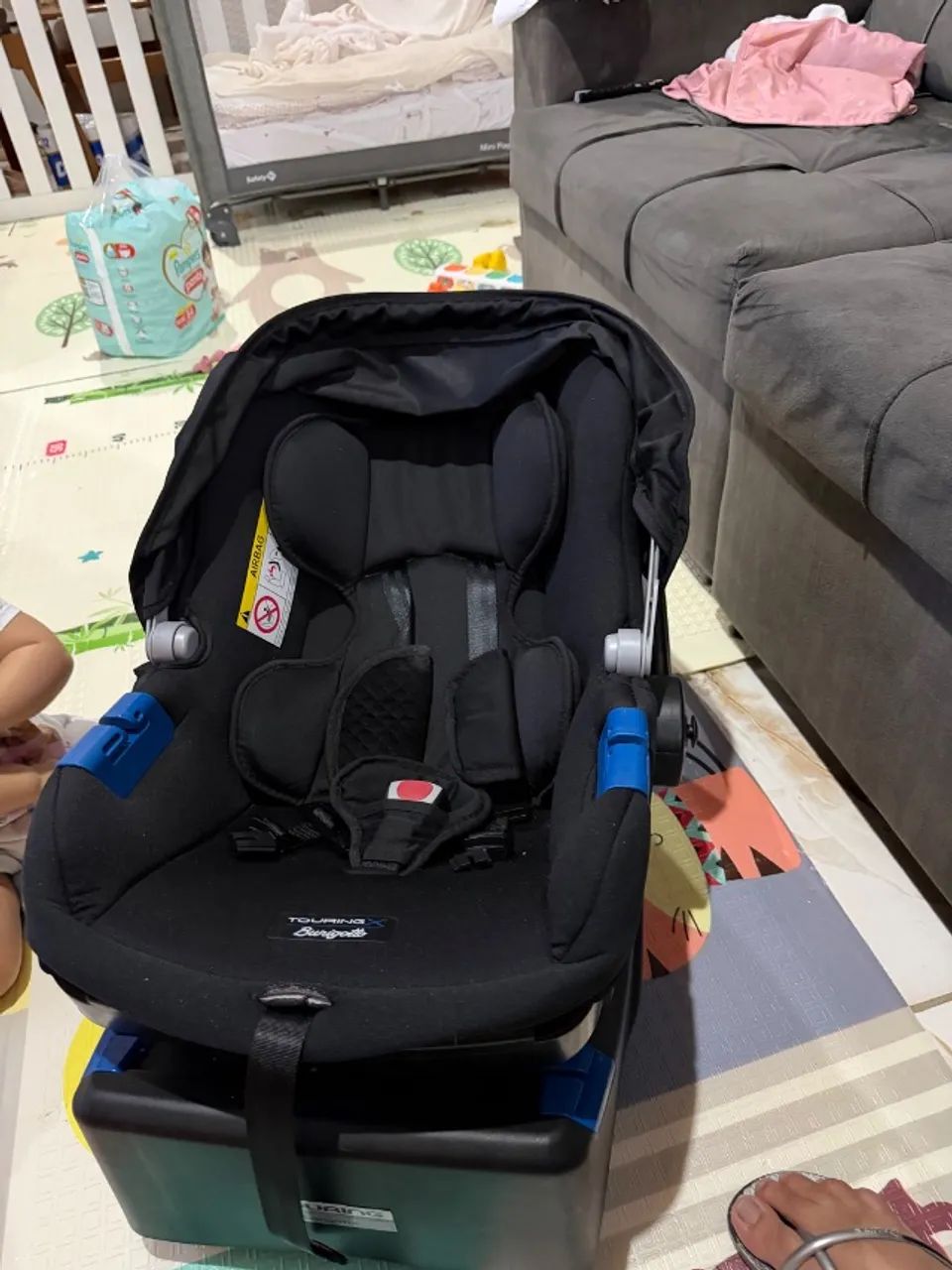 Bebê conforto Burigotto Touring com base para carro - Foto 4