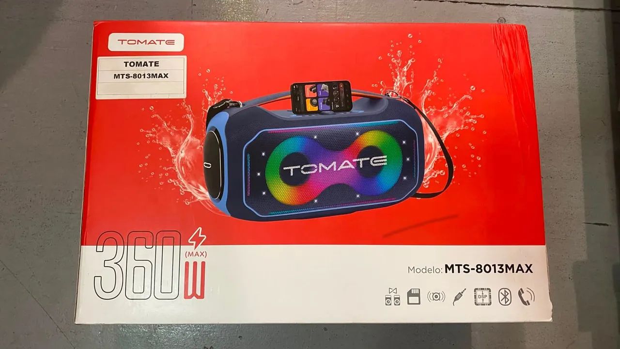 Caixa de Som Potente 360W Tomate - Foto 2