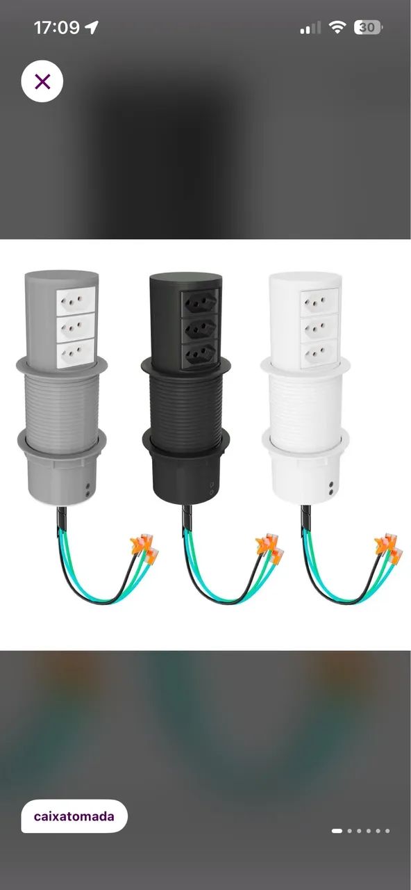 torre de tomadas automática sem indução com 3 tomadas, caixatomada - Foto 3