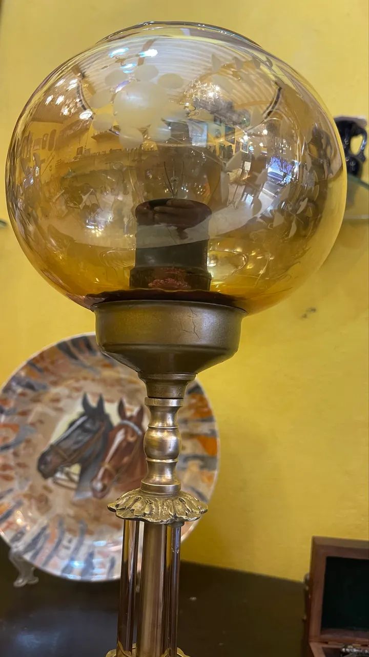Linda luminária em bronze cristal - Foto 3