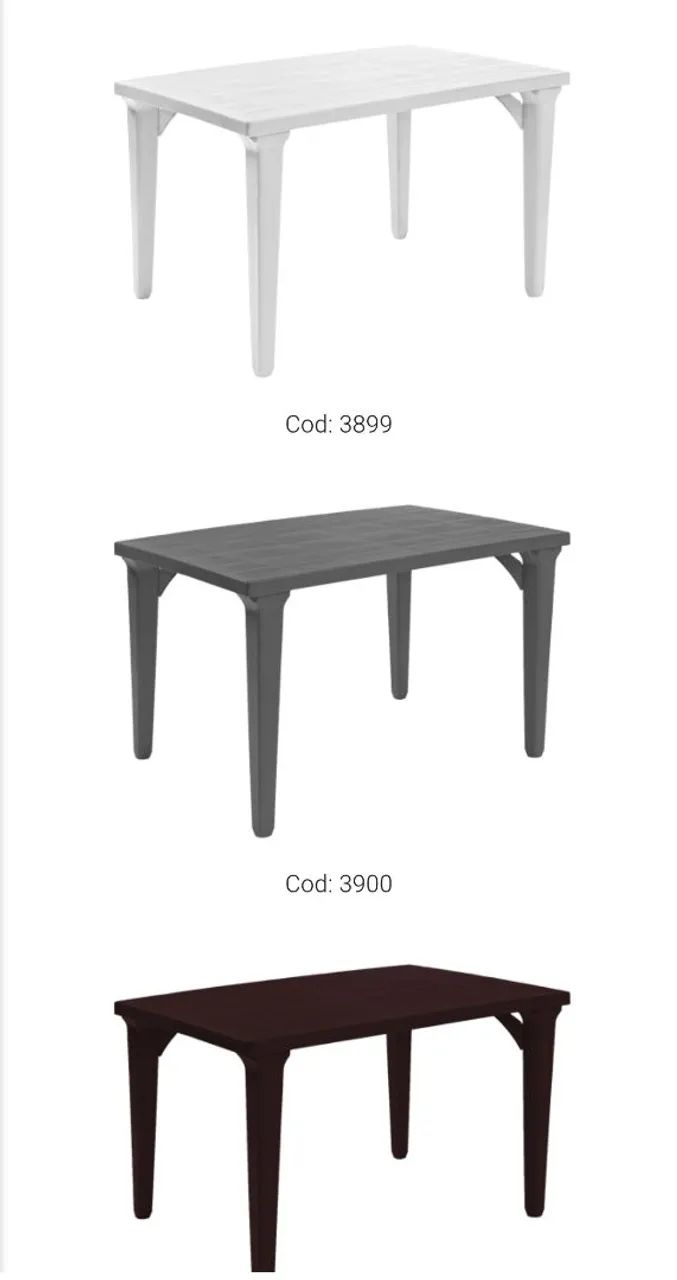 Mesa retangular plástica desmontável  - Foto 3