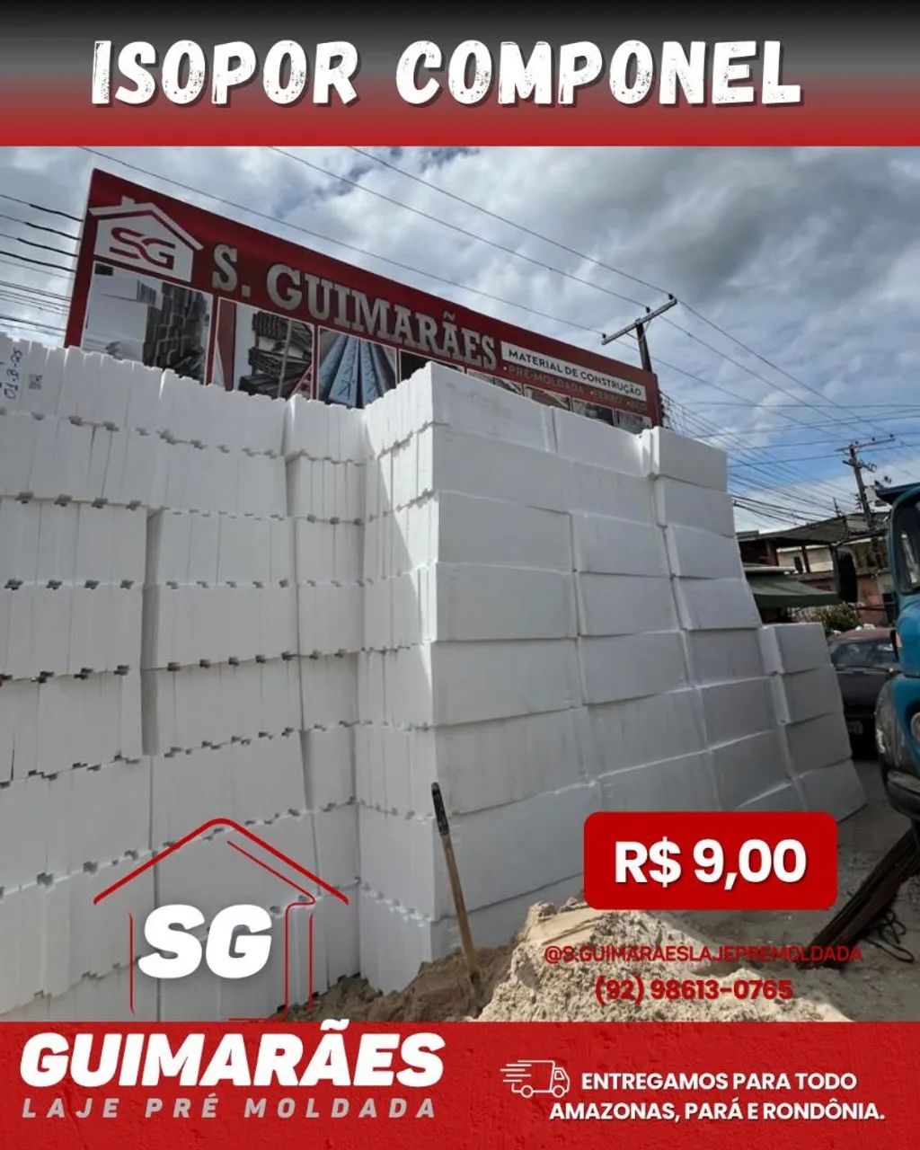 Oferta 8.90 Isopor INJETADO para laje 