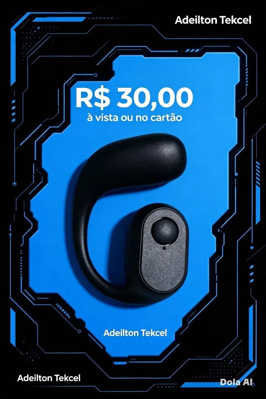 Fone de ouvido Bluetooth preto