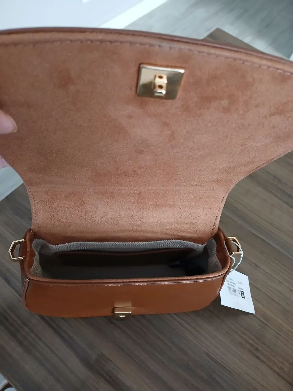 BOLSA AREZZO COURO LEGÍTIMO MARROM  - Foto 5