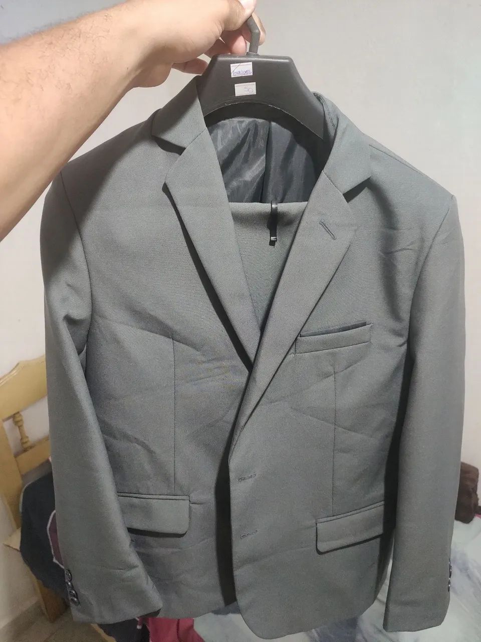 Terno Slim Masculino Cinza  - Foto 2