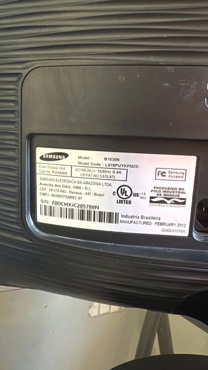Monitor Samsung B1630n 15.6 Polegadas Preto - Foto 4