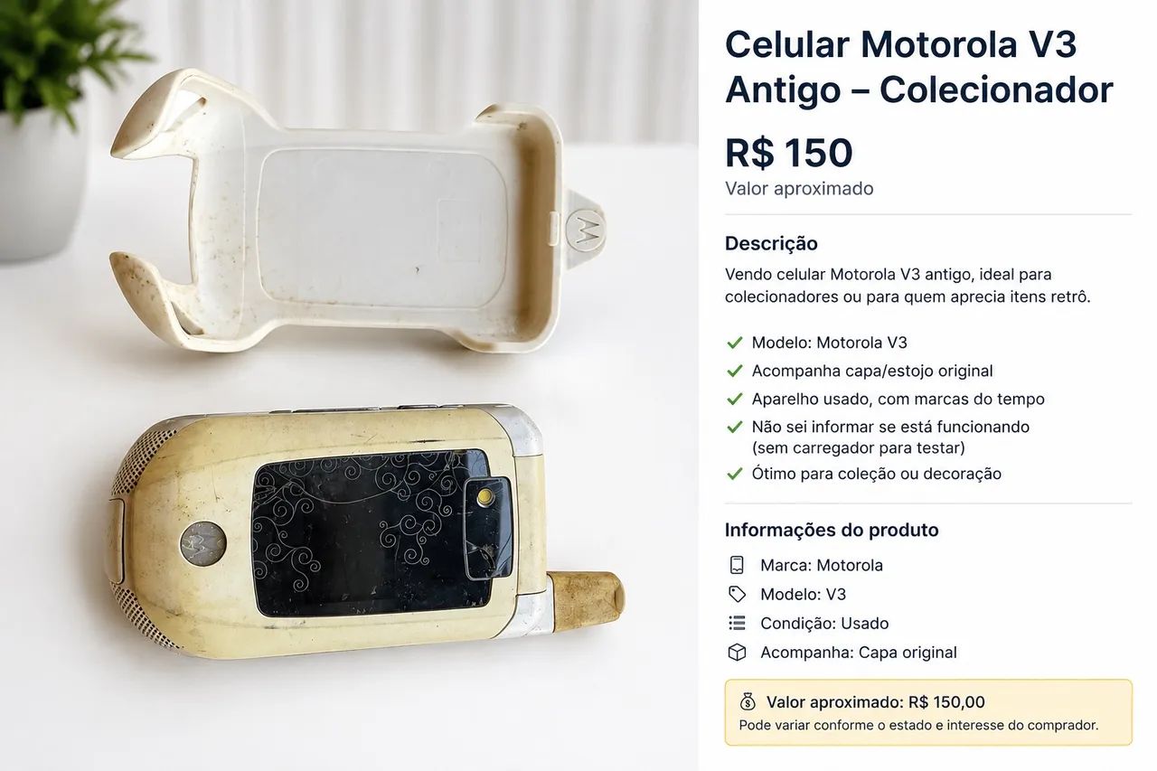 Motorola V3 - Celular antigo - Vintage - Nextel