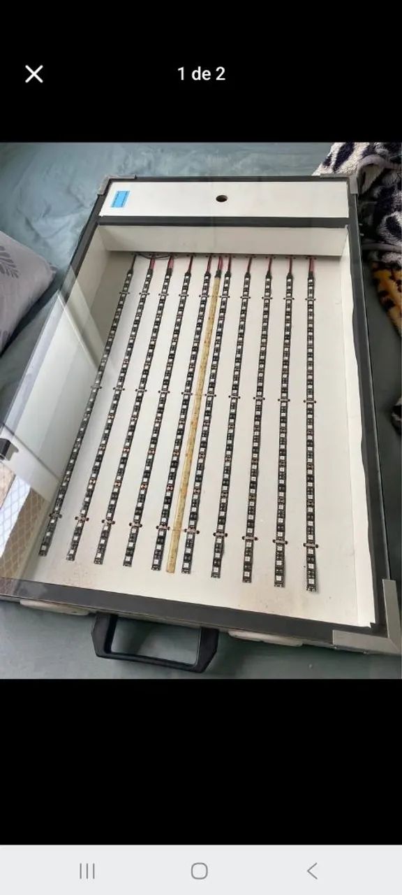 Mesa reveladora  UV-BIVOLT para serigrafia e silk-screen com visor em vidro.