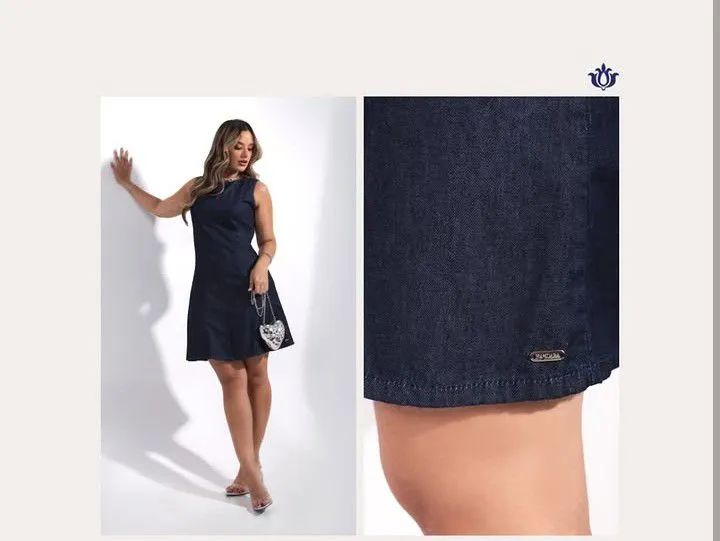 Vestido Handara jeans plus size  - Foto 5