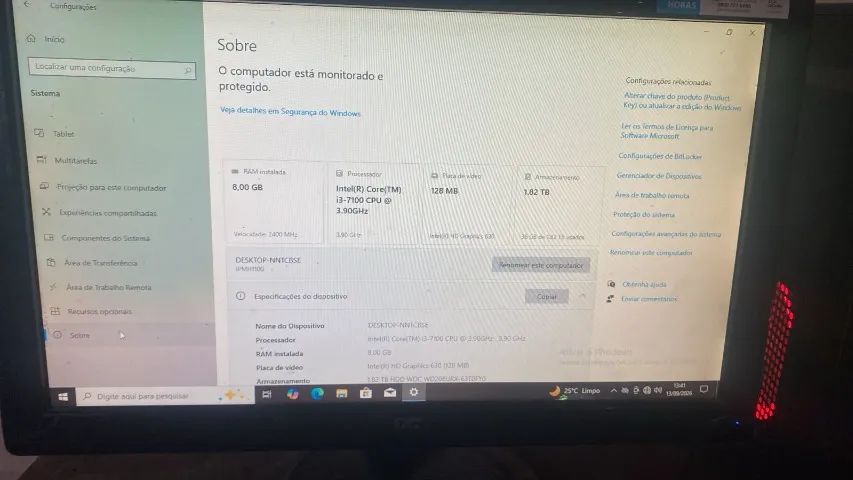 Computador completo i3 7gen/ 8gb de RAM DDR4 / 2TB de HD  - Foto 3