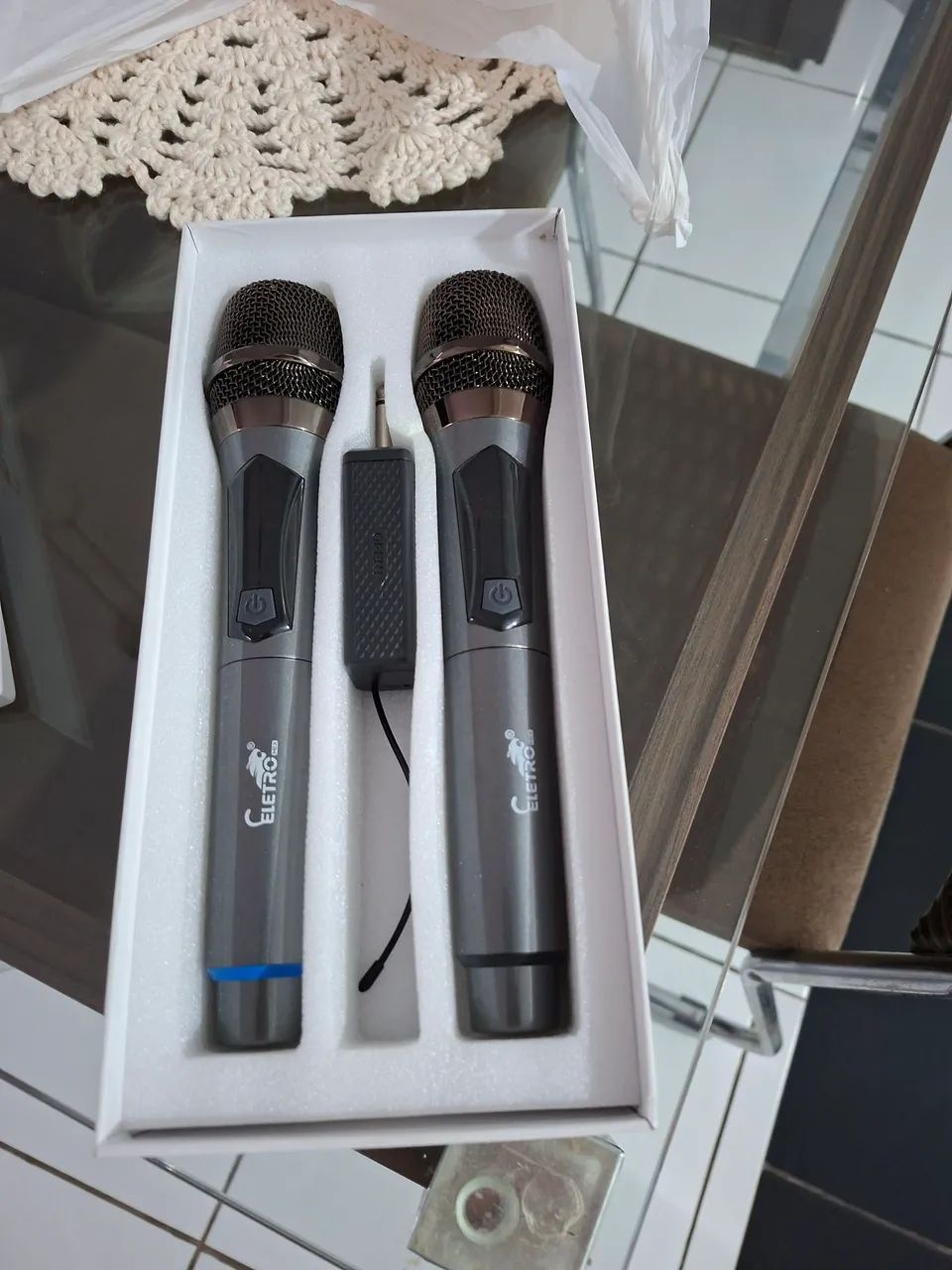 Kit Microfone Sem fio Eletro El 5005 - Foto 4