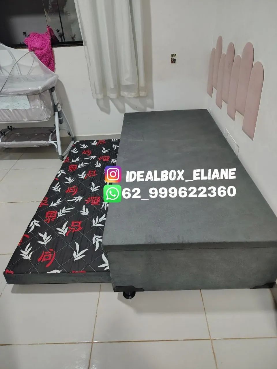 Box baú solteiro com auxiliar/ Espuma D28 - Foto 5
