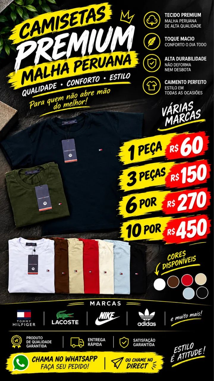 Camiseta malha de peruana ?Qualidade e estilo