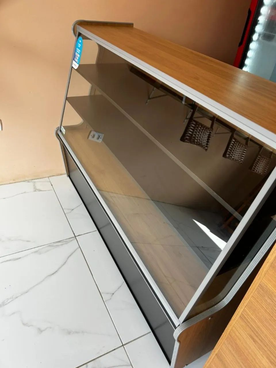 Balcão Expositor Vitrine para lanchonete, padaria, etc. 1,40m