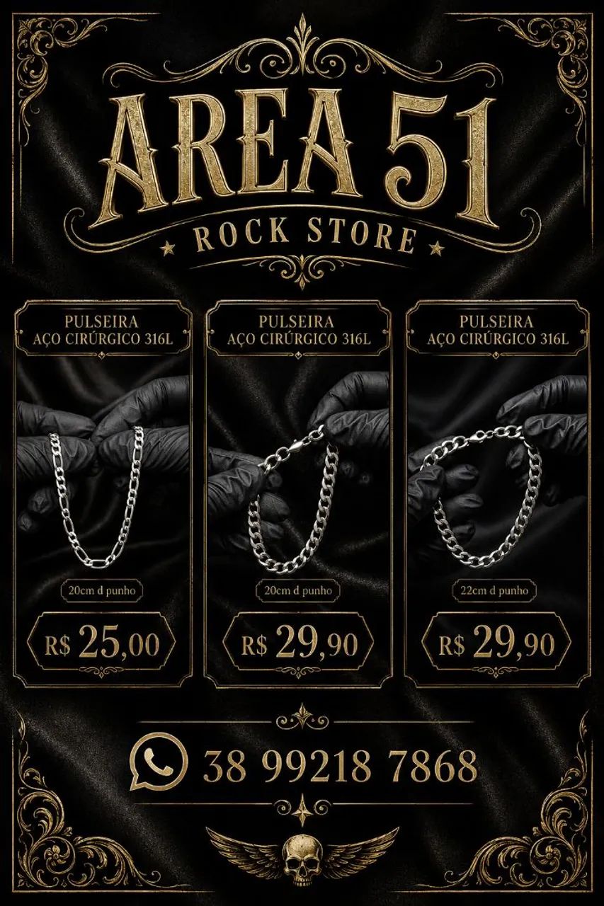Pulseira aço cirúrgico antialérgica gomo 