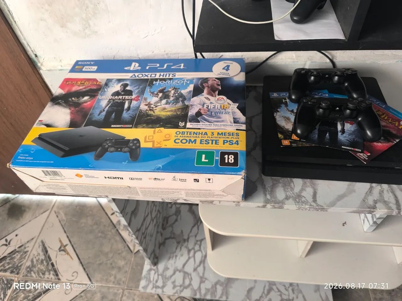 PS4 SLIM 500 MB PRA VENDER LOGO - Foto 2