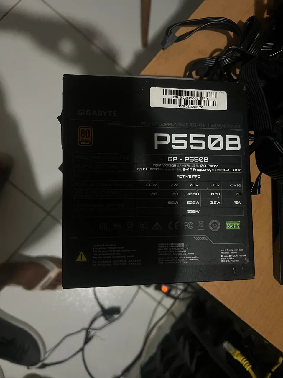 FONTE 550 W GIGABYTE  - Foto 3