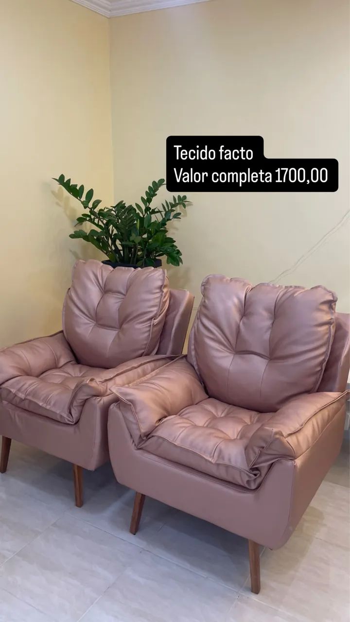 POLTRONA NO TECIDO COURINO 