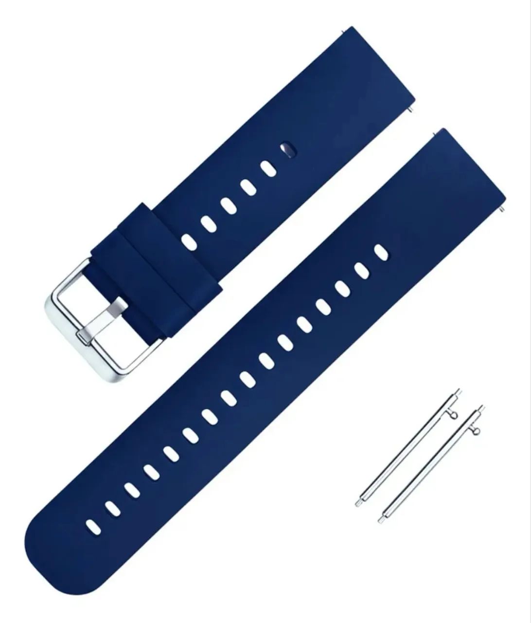 Pulseira 22mm Silicone Wawe Para Relogio Smartwatch C/ Pinos Cor Preta - Foto 5