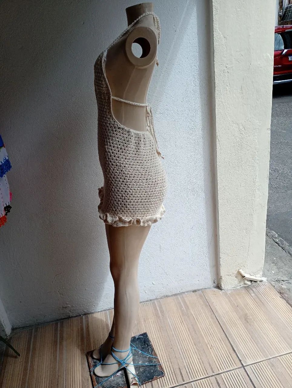 Vestido em crochê  P/M - Foto 2