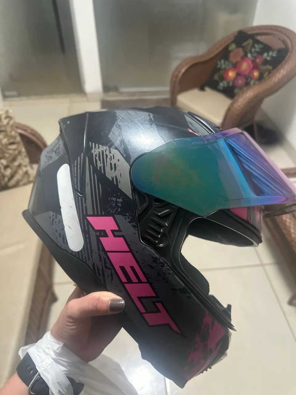 Capacete Helt Semi Novo  - Foto 2