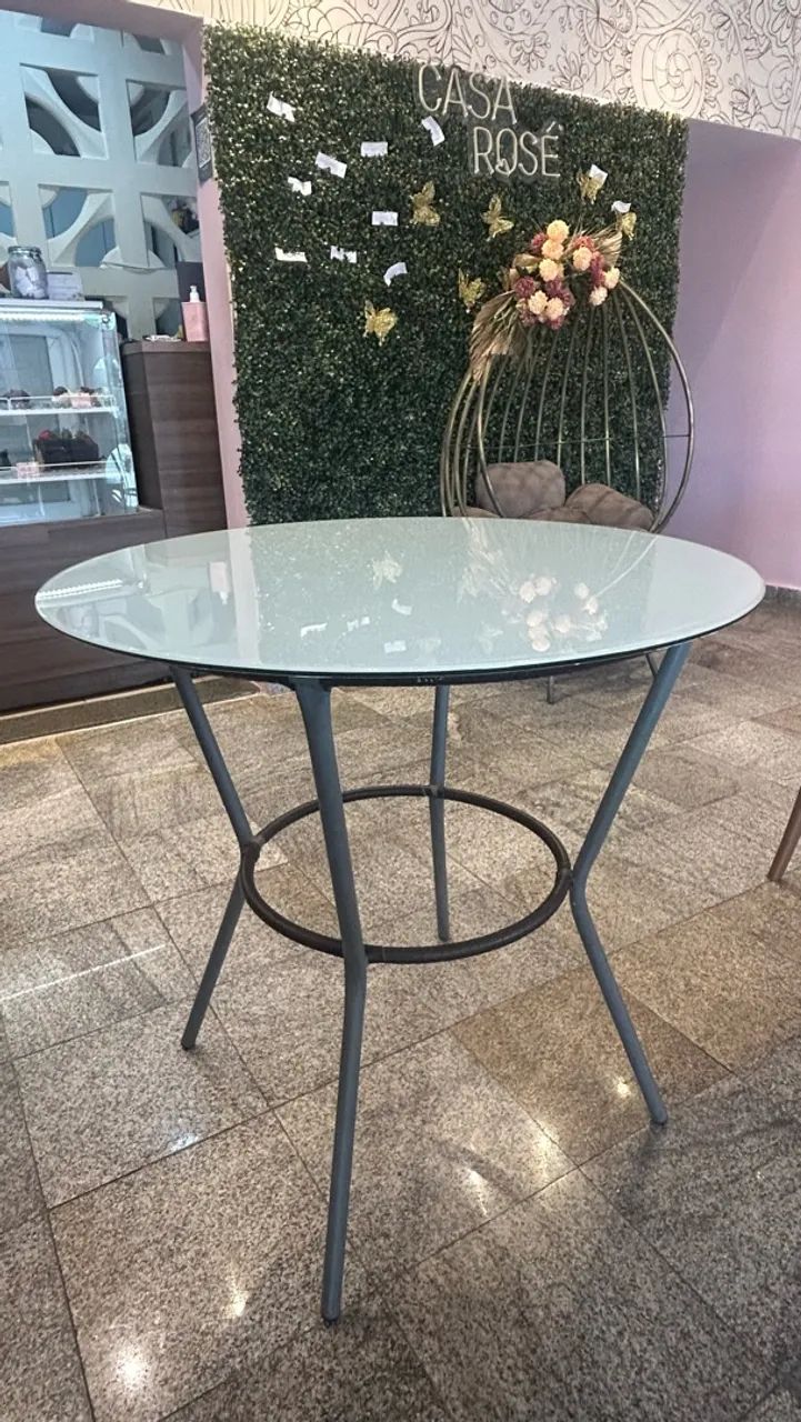 Mesa com tampo de vidro - Foto 3
