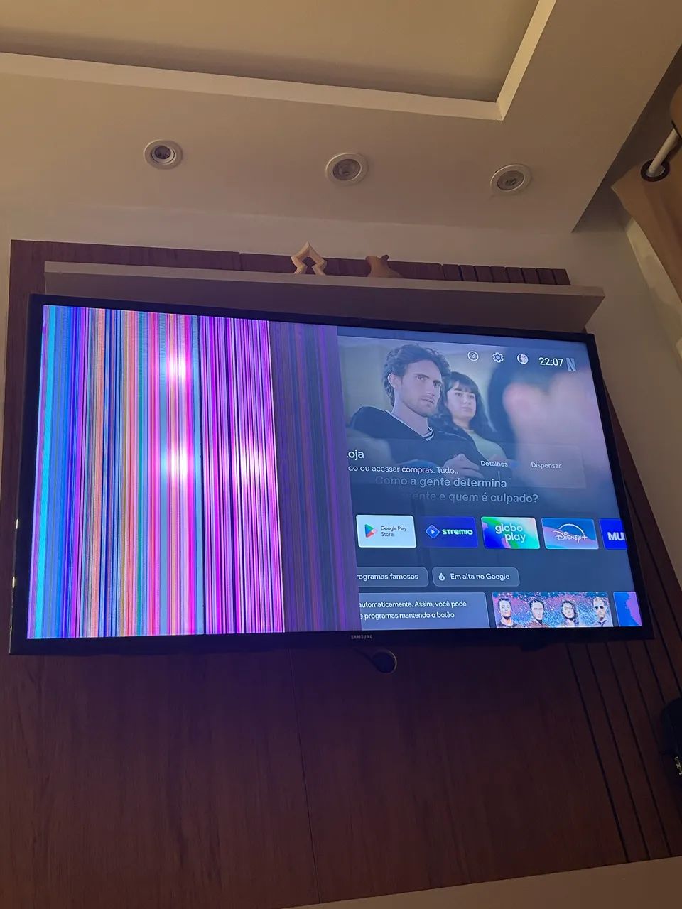 Tv Samsung 32 polegadas com defeito na tela  - Foto 2