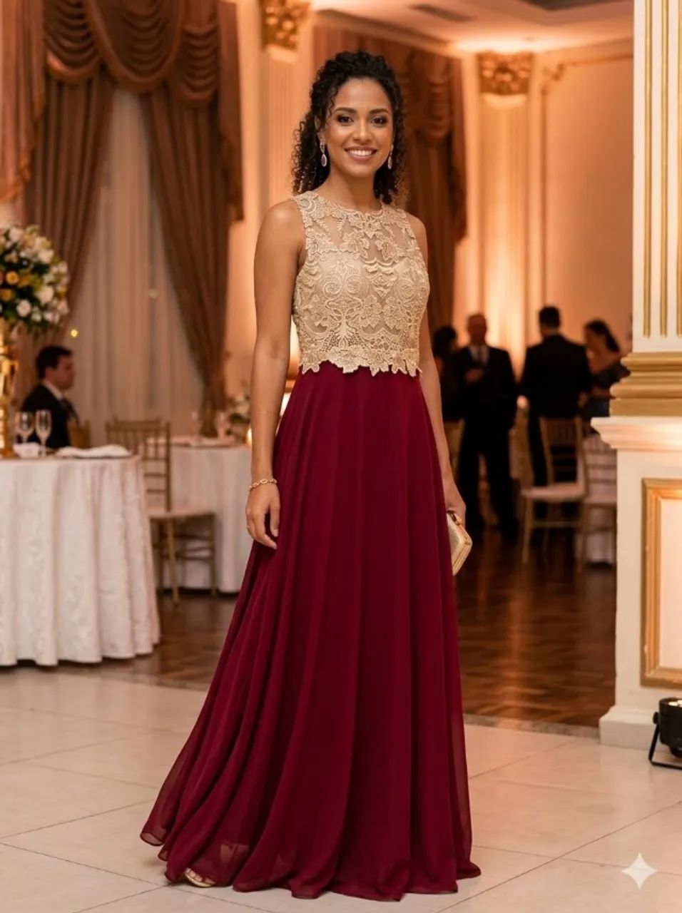 Vestido de cor marsala - Foto 2