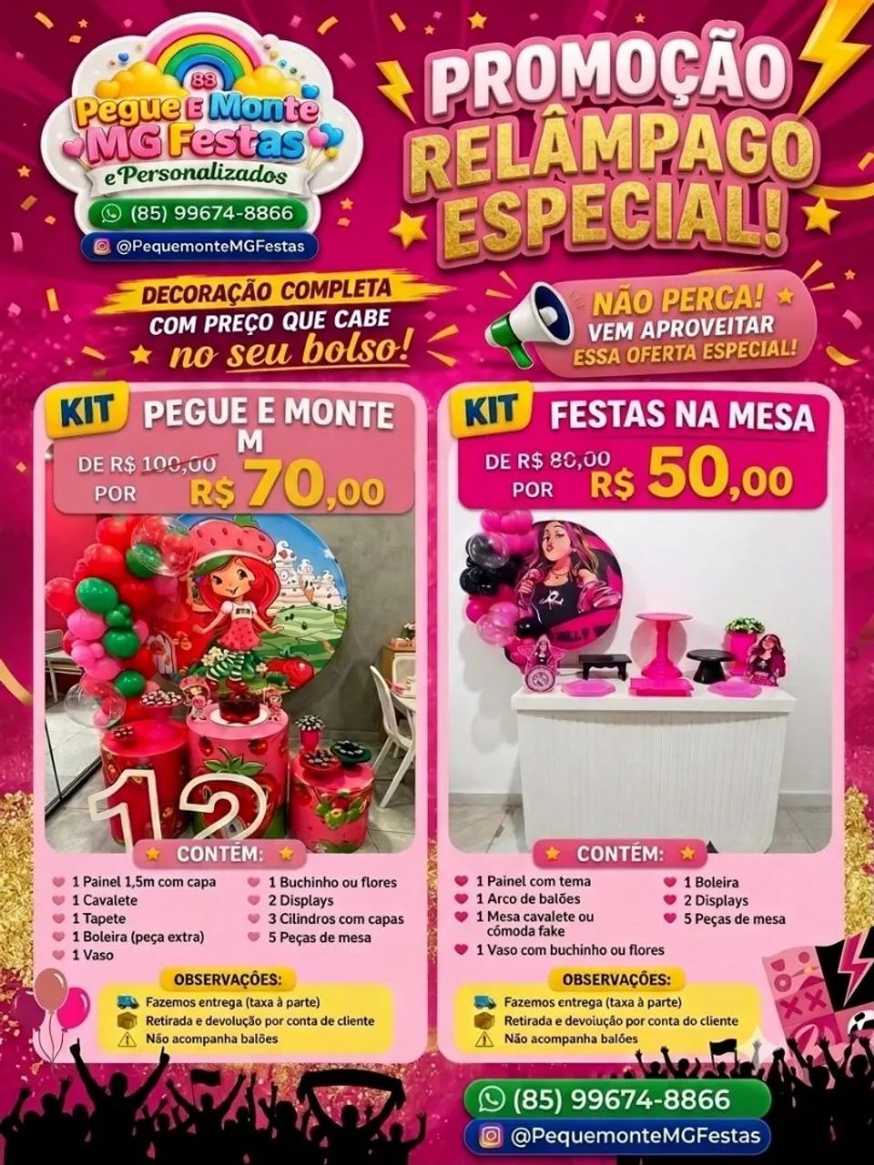 Pegue e Monte Decoração Completa para sua Festa