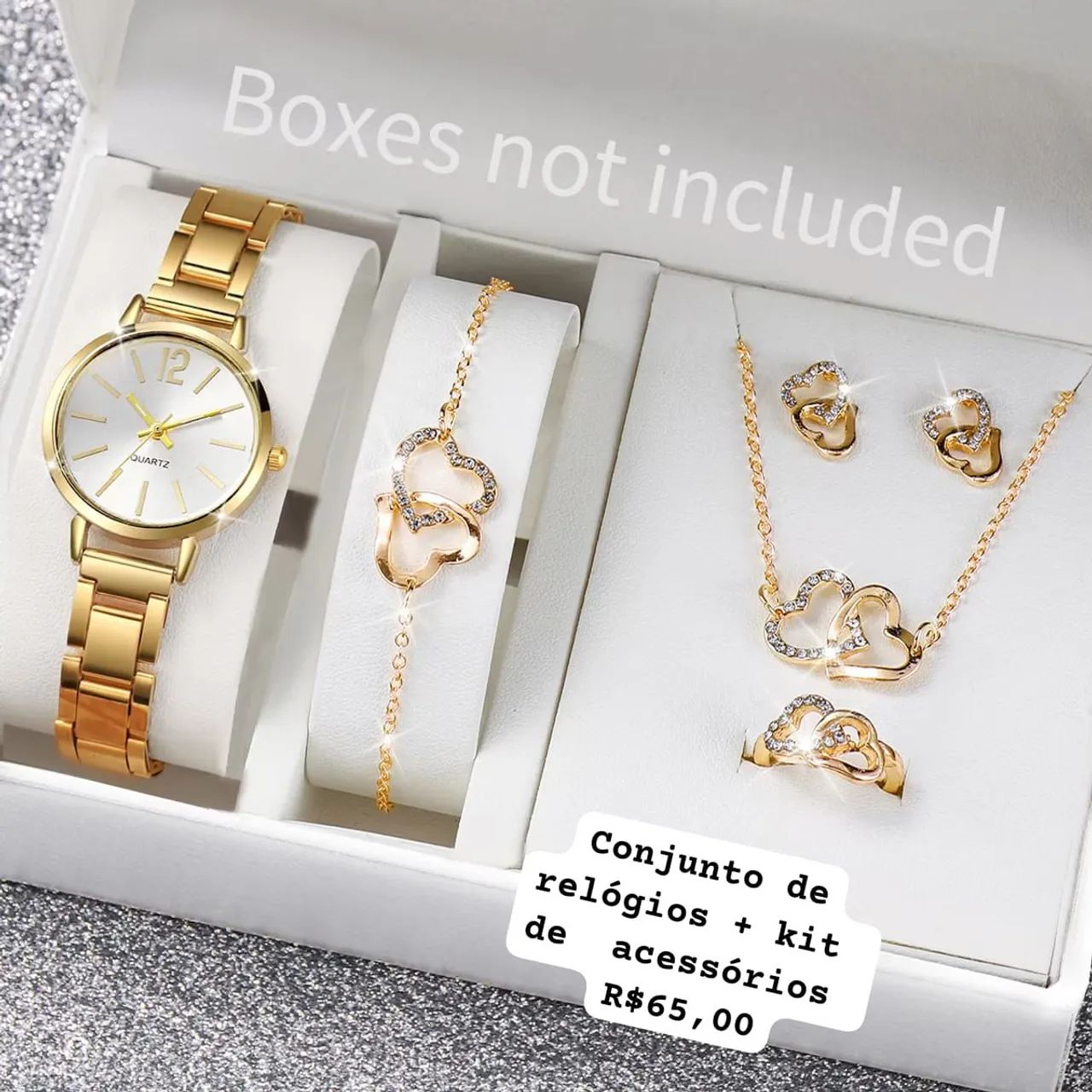 Kit relógio feminino mais acessório linha premium - Foto 3