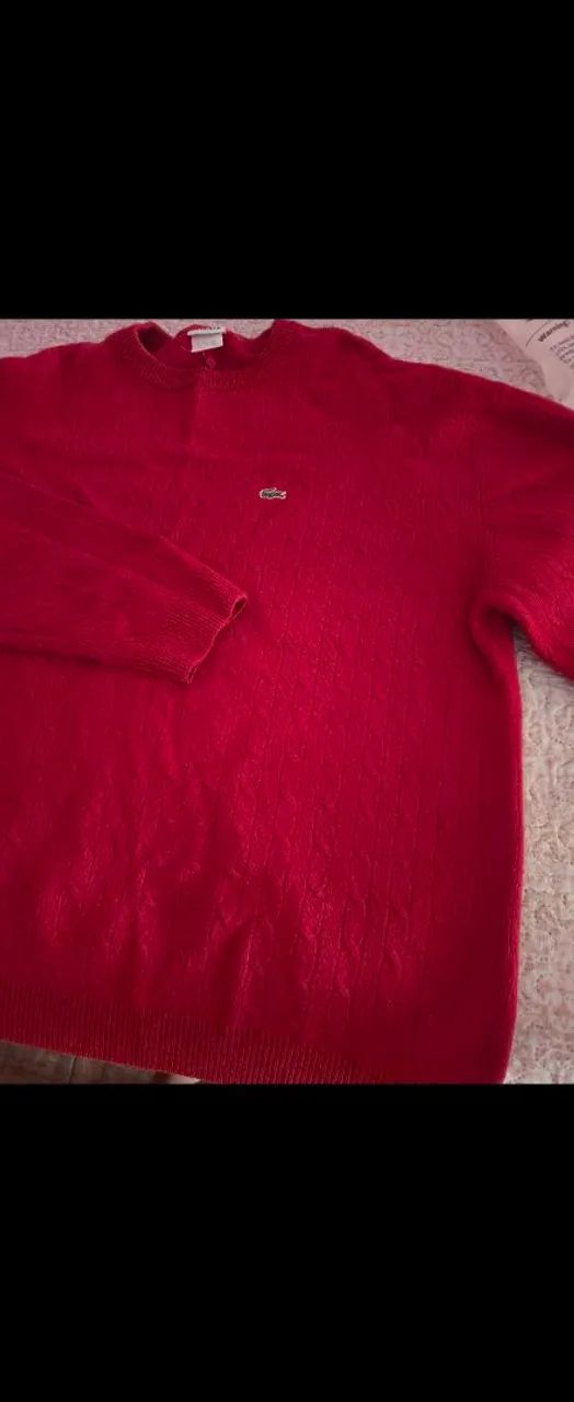 Sueter Lacoste vermelho Tam G