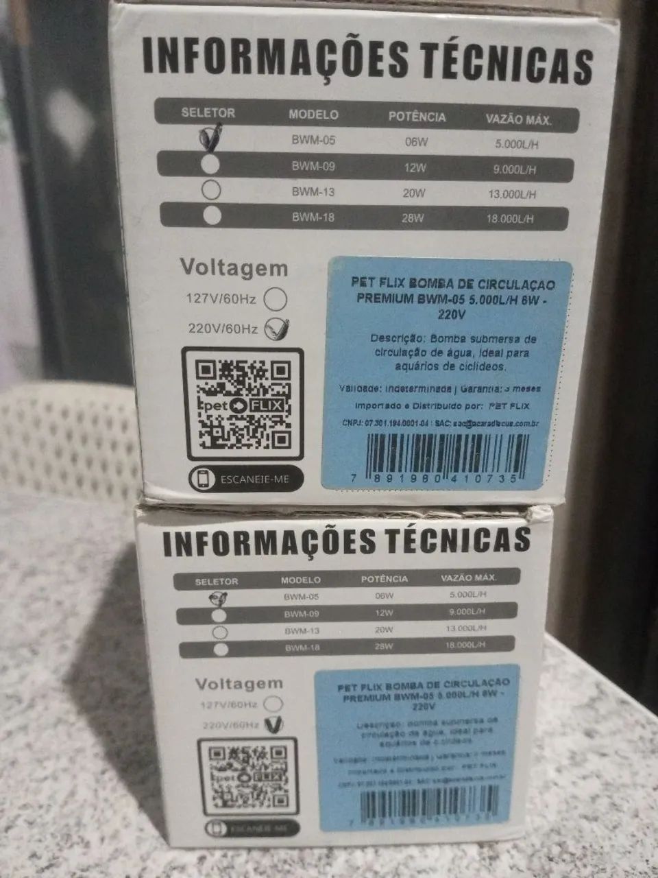Vende-se 2 Bombas de circulação para aquários, da marca Pet flix novas na caixa ... - Foto 2