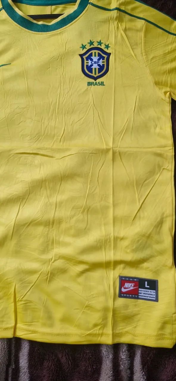 Camisa retro seleção brasileira 1998 - Foto 5